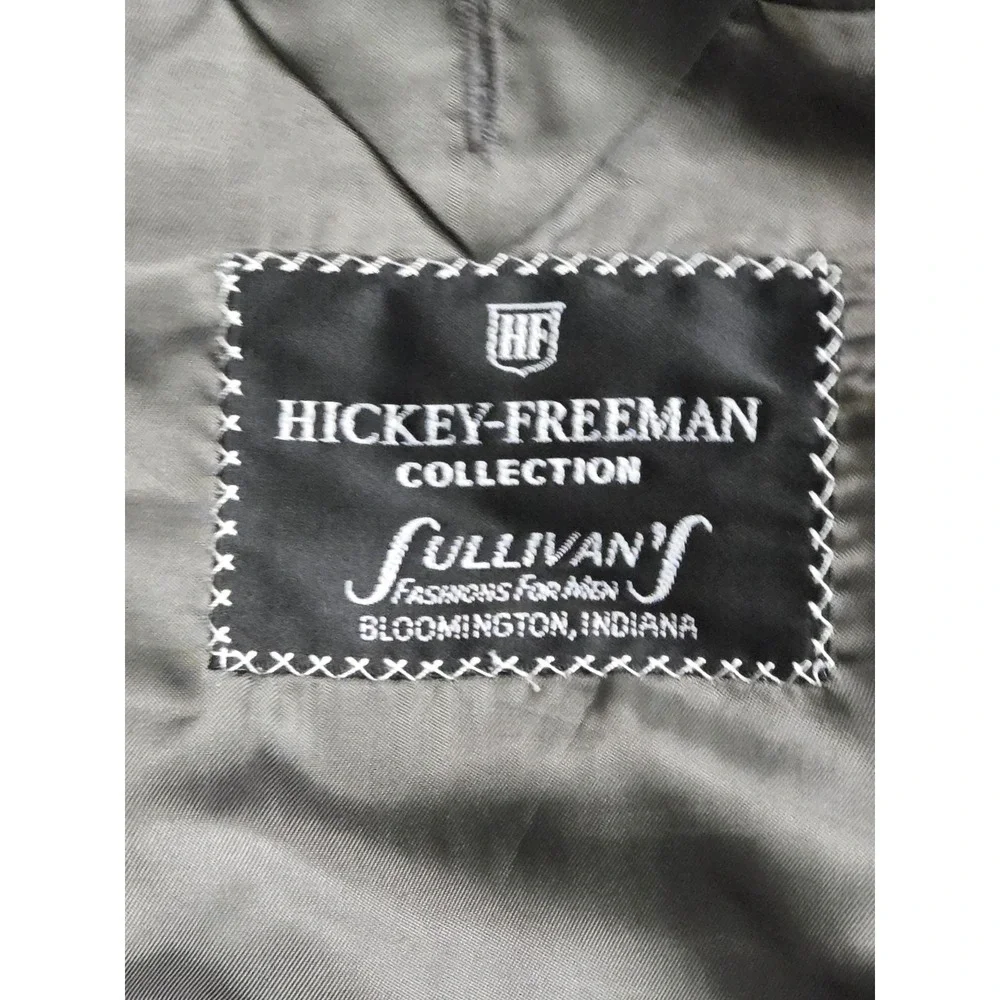 Hickey Freeman Boardroom Blazer Mens 44R Gray 100% Wool Sport Coat Jacket USA
